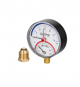 Термоманометр радиальный в комплекте с автоматическим запорным клапаном 1/2" x 6 бар (G1472)